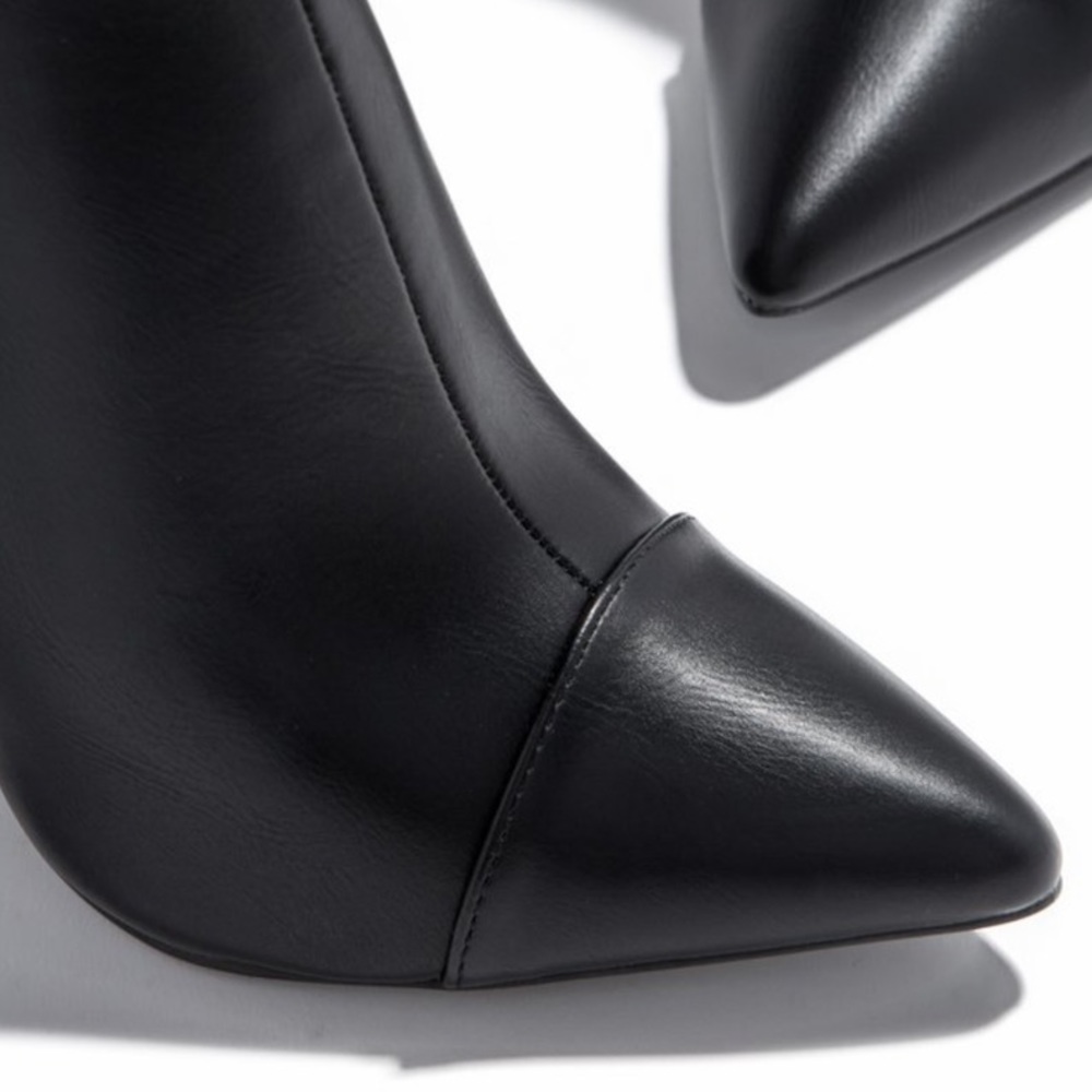 Harley Split Faux Leather Booties - Picture 4 of 6